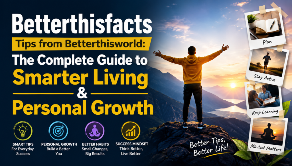 Everyone wants practical advice that genuinely improves everyday life. Unfortunately, the internet is full of recycled motivational quotes and unrealistic promises that rarely lead to meaningful change. This is why Betterthisfacts Tips from Betterthisworld has become an interesting topic for readers looking for thoughtful, actionable, and easy-to-understand personal development ideas.