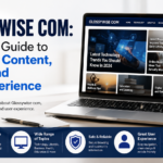 Glossywise com homepage illustration showing digital articles, lifestyle content, technology, and online resources