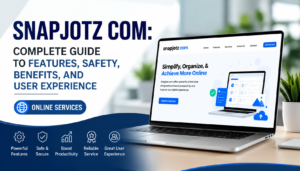 Snapjotz com homepage illustration showing a modern digital platform with note-taking and online content management features