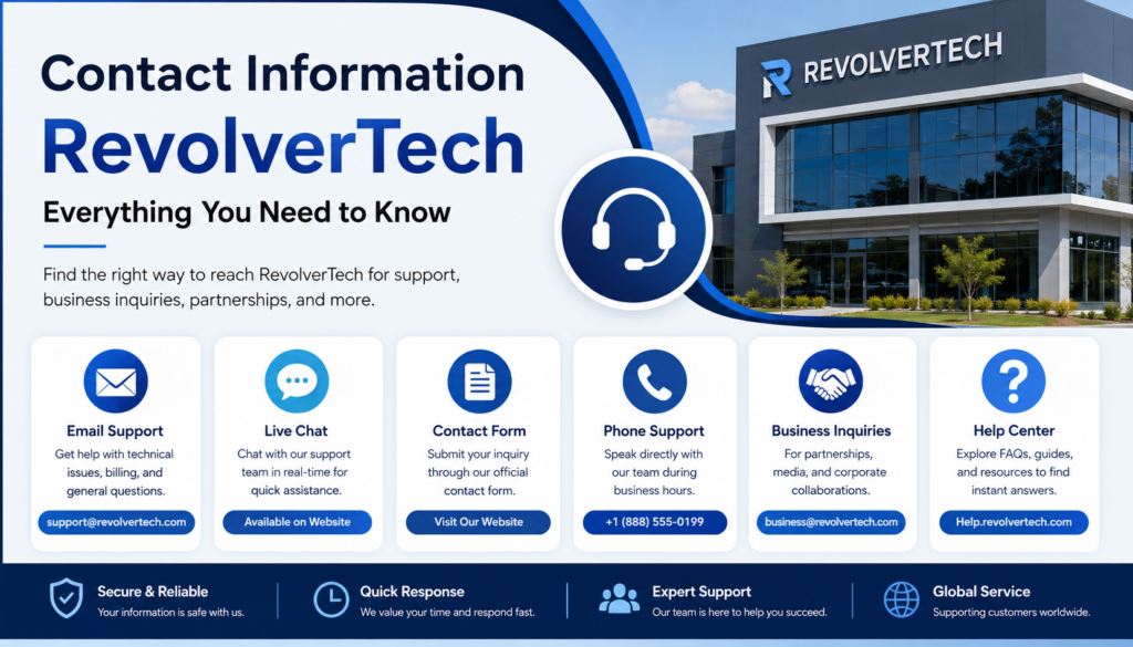 Whether you're a customer seeking technical assistance, a business looking for partnership opportunities, or someone with general inquiries, finding accurate Contact Information RevolverTech is essential. Reliable communication channels help resolve issues quickly, improve customer satisfaction, and create trust between users and companies.