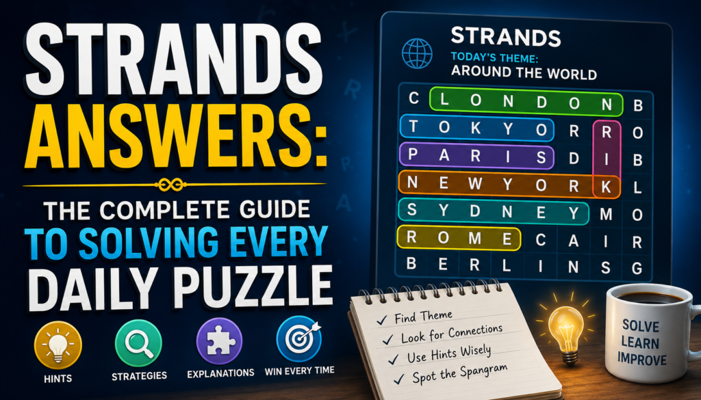 Word puzzle games have experienced remarkable growth over the past few years, and among the newest favorites is Strands Answers, a topic searched daily by thousands of puzzle enthusiasts looking for hints, explanations, and complete solutions. Unlike traditional crossword puzzles or simple word searches, Strands combines vocabulary skills, pattern recognition, and logical thinking into a fresh and engaging challenge.