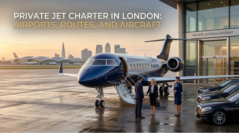 Private Jet Charter in London: Airports, Routes, and Aircraft